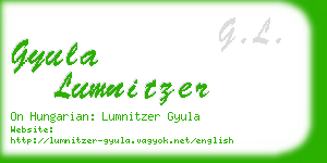 gyula lumnitzer business card